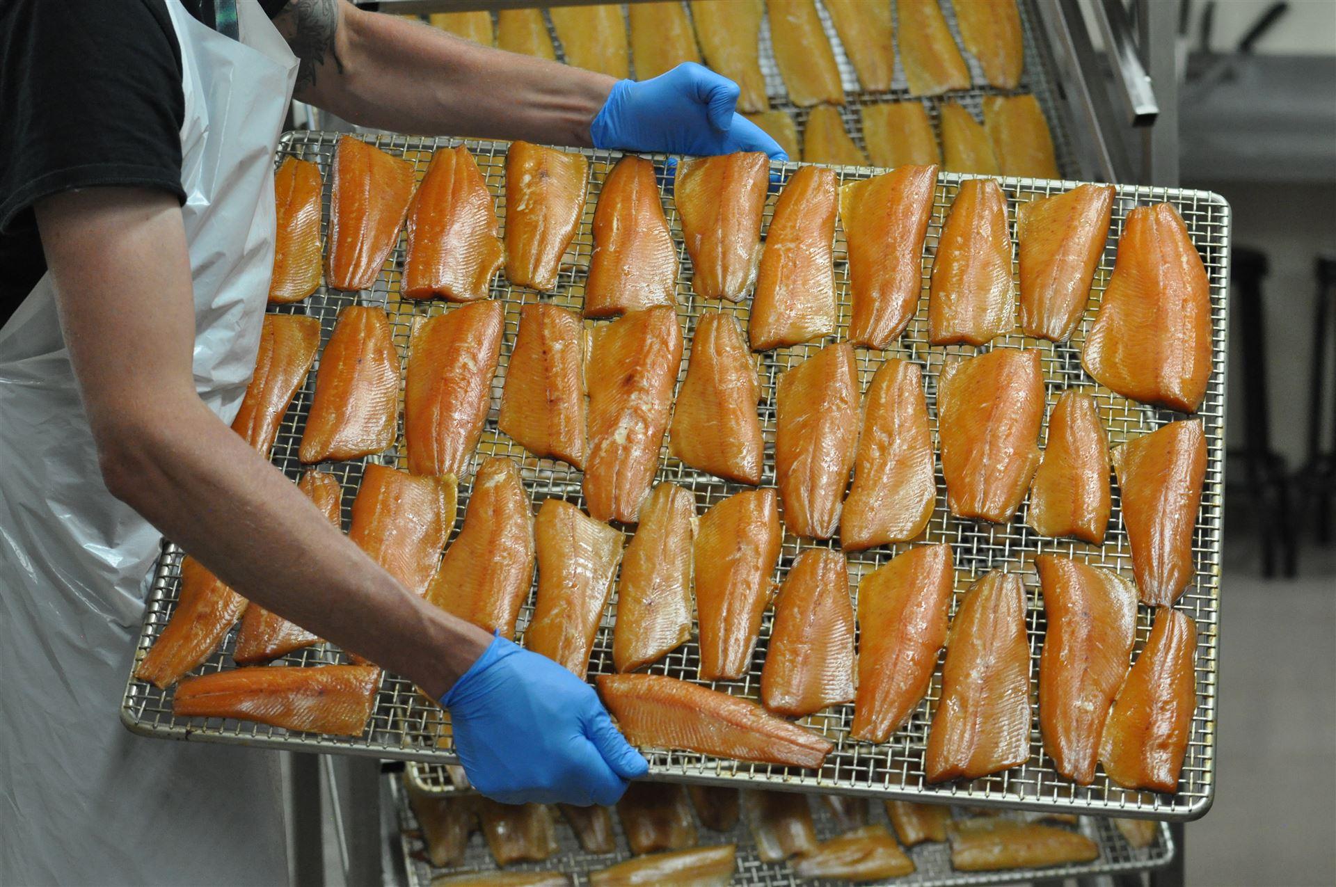 geräucherte Saiblinge